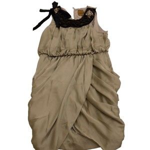 Ali Ro silky draped embellished cocktail dress sz 8